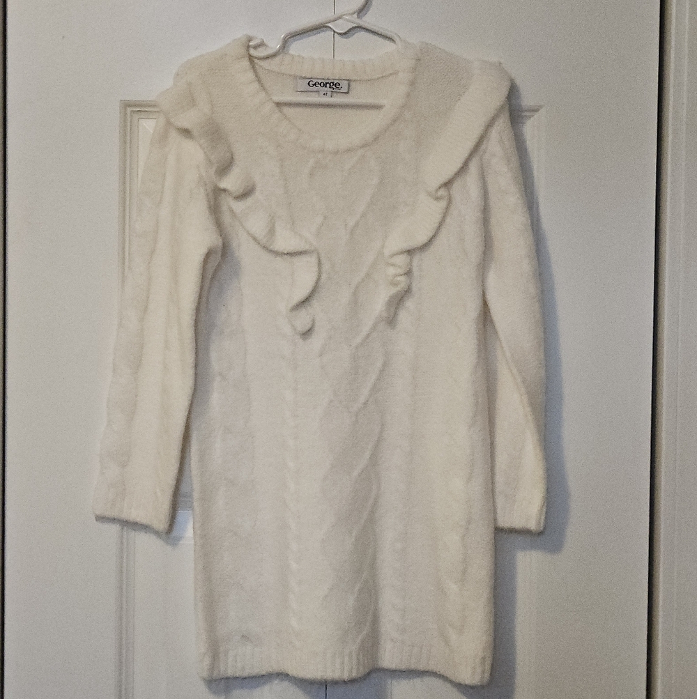 George Ivory Knit Dress for Kids